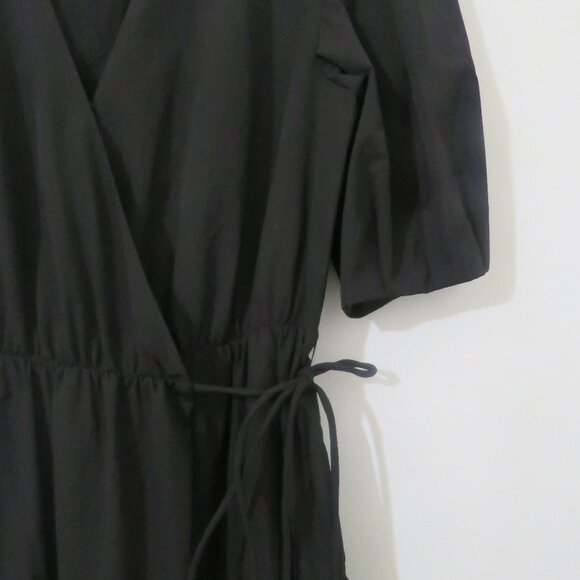 Like New Rebecca Minkoff Mary Tiered Wrap Dress In Black taffeta - Picture 2 of 5